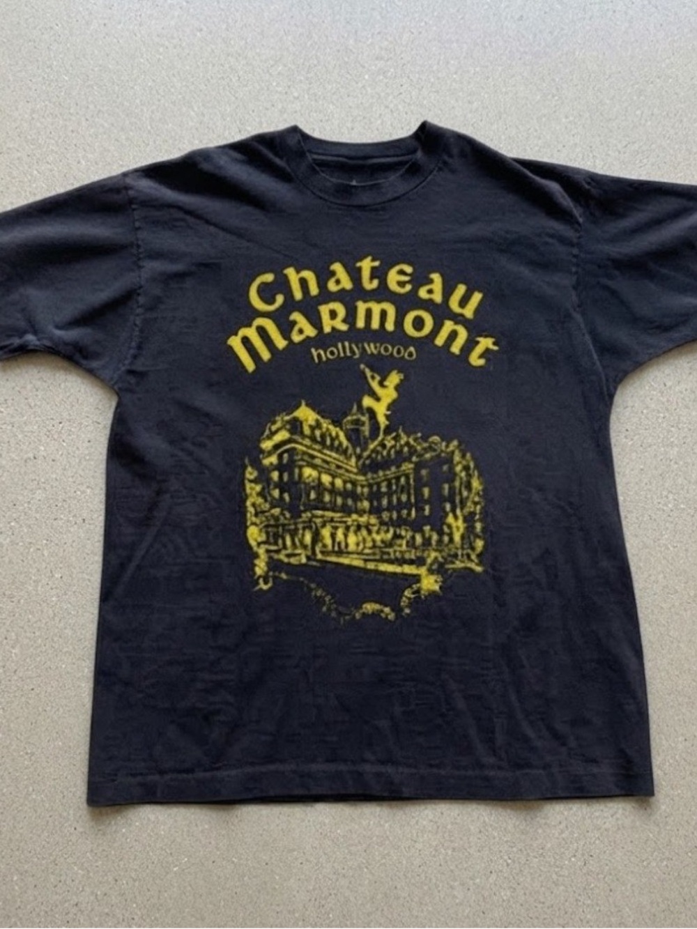 Chateau Marmont Hollywood Graphic Black Gildan T-Shirt